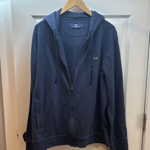Vineyard Vines Navy Hooded Zip-Up